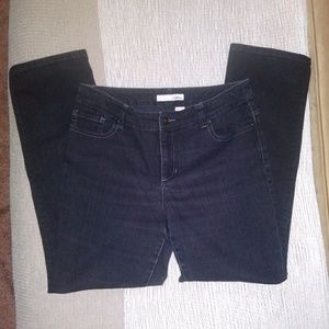 Chico's Platinum Black Jeans 5Pockets Size-1 Short